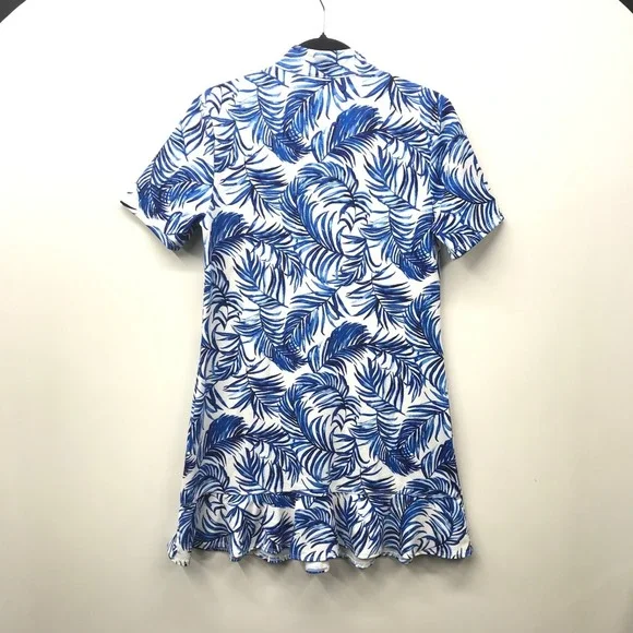 NWOT Women's Tommy Bahama Golf Stretch Dress Blue White Palm Frond Size MEDIUM - Picture 8 of 8